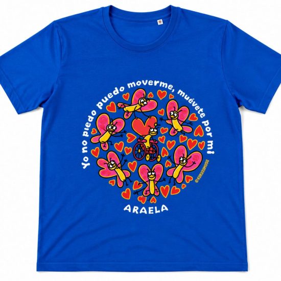Camiseta cuello redondo unisex,"Yo no puedo moverme, muévete por mí", Araela